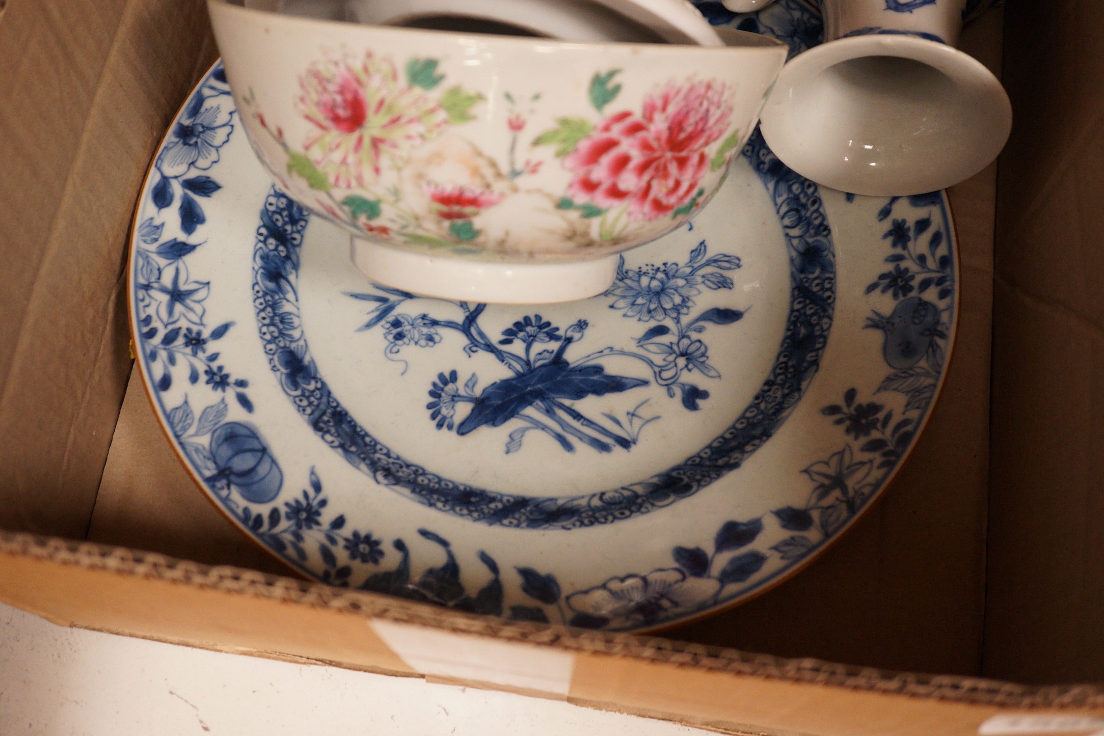A group of assorted ceramics, mostly Chinese 18th/19th century